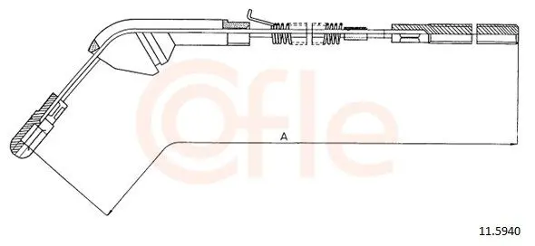 Handler.Part Cable, parking brake COFLE 115940 1