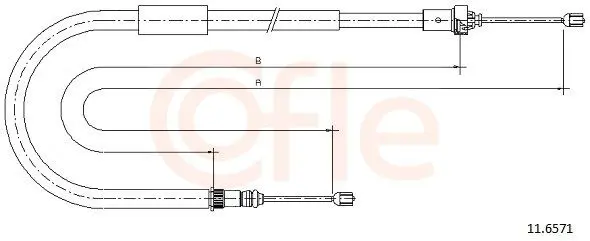 Handler.Part Cable, parking brake COFLE 116571 1