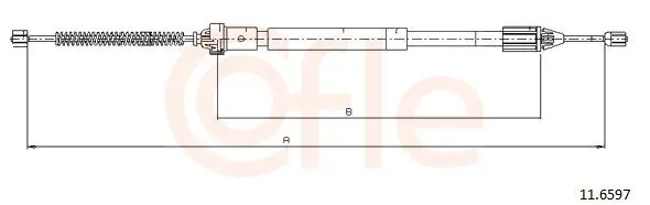 Handler.Part Cable, parking brake COFLE 116597 1