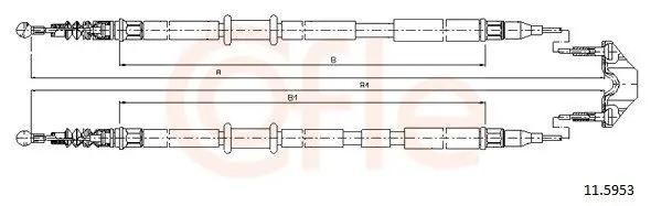 Handler.Part Cable, parking brake COFLE 115953 1