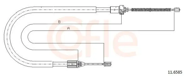 Handler.Part Cable, parking brake COFLE 116585 1