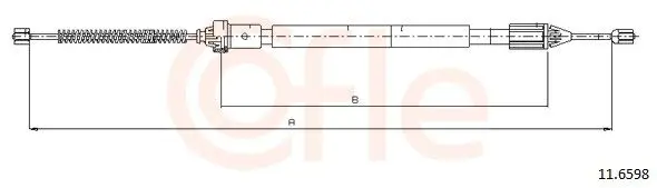 Handler.Part Cable, parking brake COFLE 116598 1