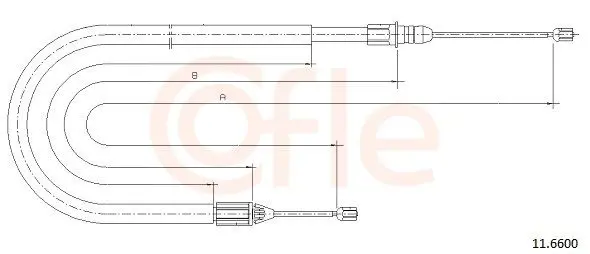 Handler.Part Cable, parking brake COFLE 116600 1