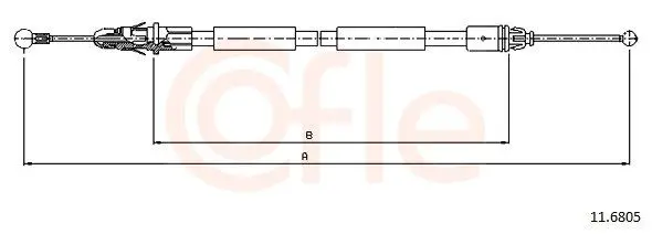 Handler.Part Cable, parking brake COFLE 116805 1