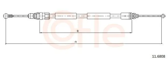 Handler.Part Cable, parking brake COFLE 116808 1