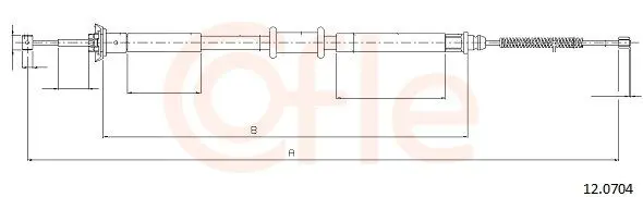 Handler.Part Cable, parking brake COFLE 120704 1