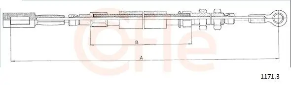 Handler.Part Cable, parking brake COFLE 11713 1