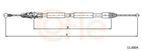 Handler.Part Cable, parking brake COFLE 116804 1