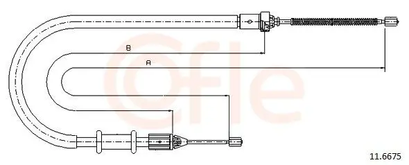 Handler.Part Cable, parking brake COFLE 116675 1