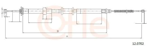 Handler.Part Cable, parking brake COFLE 120702 1