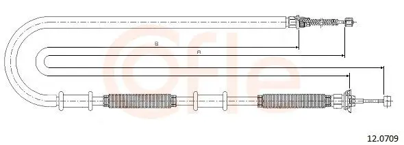 Handler.Part Cable, parking brake COFLE 120709 1