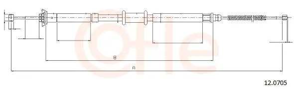 Handler.Part Cable, parking brake COFLE 120705 1