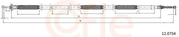 Handler.Part Cable, parking brake COFLE 120734 1