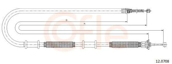 Handler.Part Cable, parking brake COFLE 120708 1