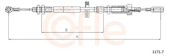 Handler.Part Cable, parking brake COFLE 11717 1