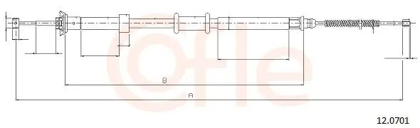 Handler.Part Cable, parking brake COFLE 120701 1