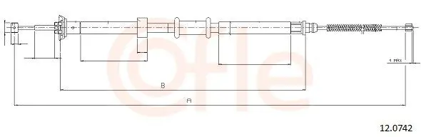 Handler.Part Cable, parking brake COFLE 120742 1