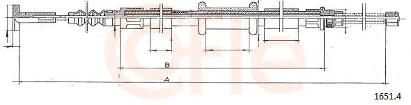 Handler.Part Cable, parking brake COFLE 16514 1