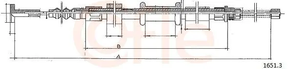 Handler.Part Cable, parking brake COFLE 16513 1