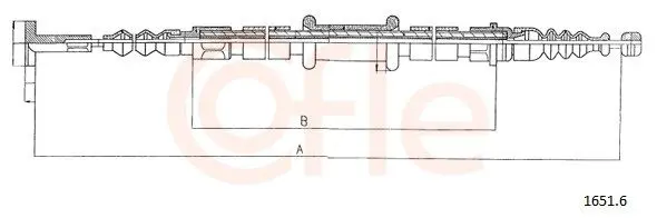 Handler.Part Cable, parking brake COFLE 16516 1