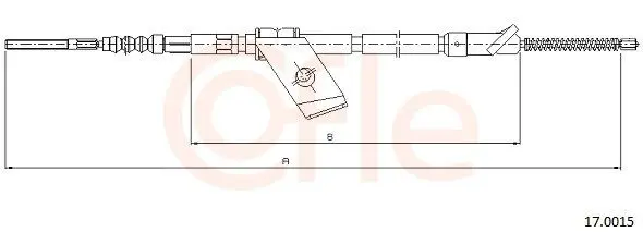 Handler.Part Cable, parking brake COFLE 170015 1