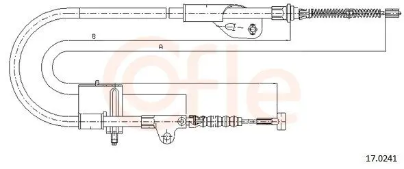 Handler.Part Cable, parking brake COFLE 170241 1