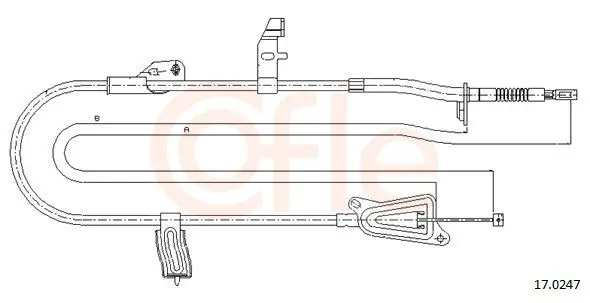 Handler.Part Cable, parking brake COFLE 170247 1