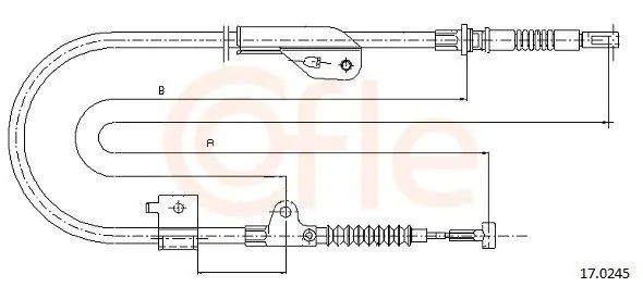 Handler.Part Cable, parking brake COFLE 170245 1