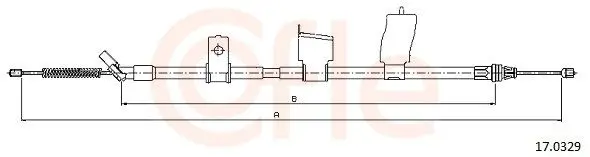 Handler.Part Cable, parking brake COFLE 170329 1