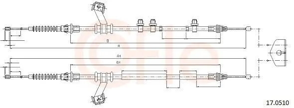 Handler.Part Cable, parking brake COFLE 170510 1