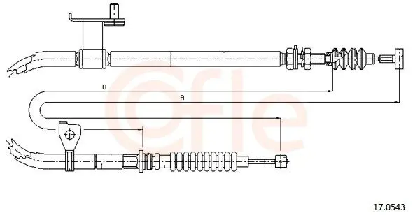 Handler.Part Cable, parking brake COFLE 170543 1