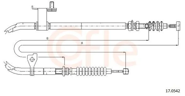 Handler.Part Cable, parking brake COFLE 170542 1