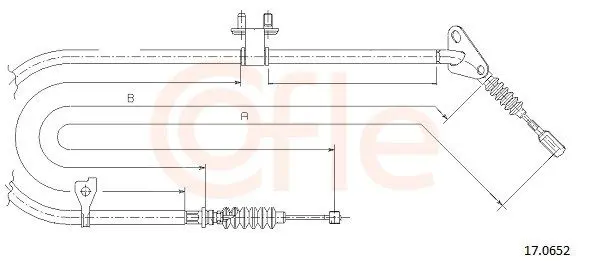 Handler.Part Cable, parking brake COFLE 170652 1