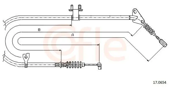 Handler.Part Cable, parking brake COFLE 170654 1