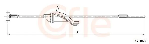 Handler.Part Cable, parking brake COFLE 170686 1