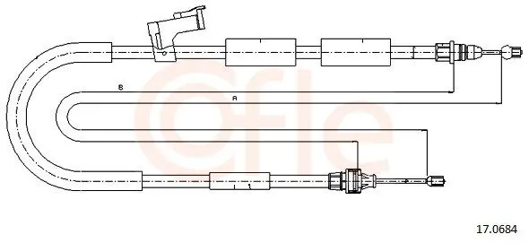 Handler.Part Cable, parking brake COFLE 170684 1