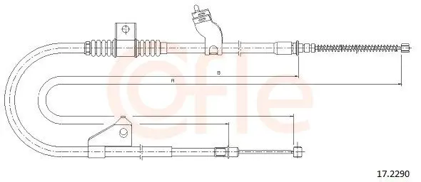 Handler.Part Cable, parking brake COFLE 172290 1