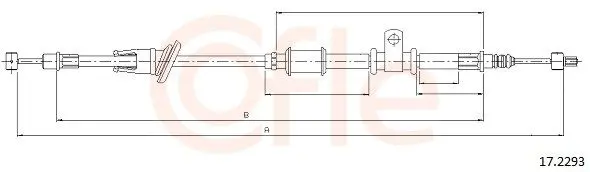 Handler.Part Cable, parking brake COFLE 172293 1