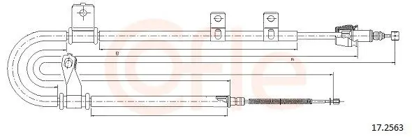 Handler.Part Cable, parking brake COFLE 172563 1