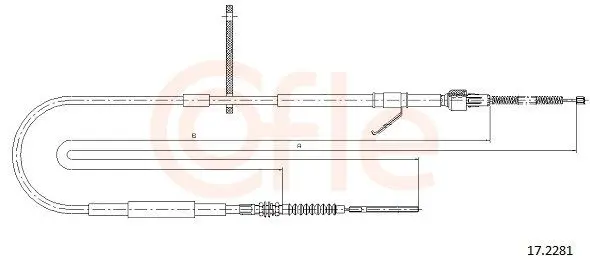 Handler.Part Cable, parking brake COFLE 172281 1