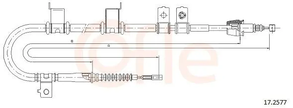 Handler.Part Cable, parking brake COFLE 172577 1