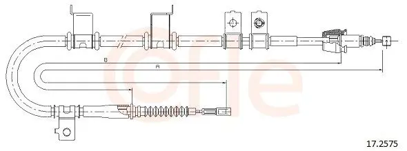 Handler.Part Cable, parking brake COFLE 172575 1