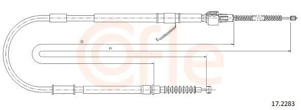 Handler.Part Cable, parking brake COFLE 172283 1