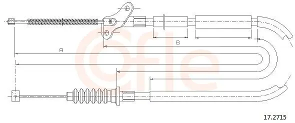 Handler.Part Cable, parking brake COFLE 172715 1