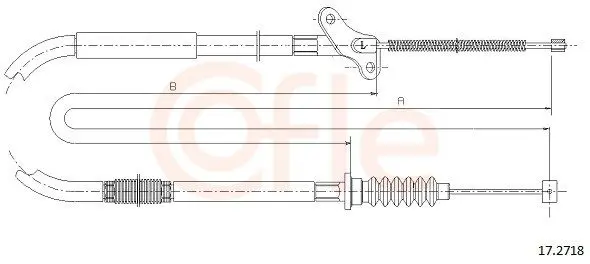 Handler.Part Cable, parking brake COFLE 172718 1