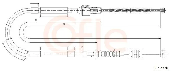 Handler.Part Cable, parking brake COFLE 172726 1