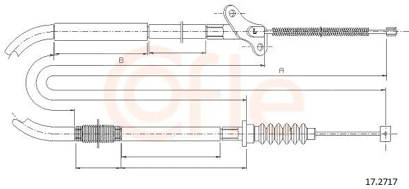 Handler.Part Cable, parking brake COFLE 172717 1