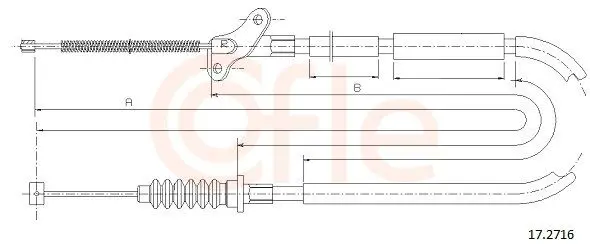 Handler.Part Cable, parking brake COFLE 172716 1