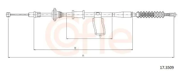 Handler.Part Cable, parking brake COFLE 173509 1