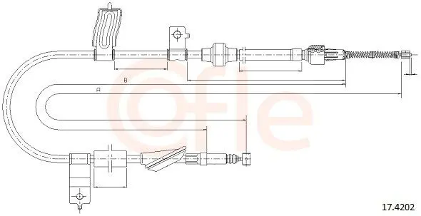 Handler.Part Cable, parking brake COFLE 174202 1